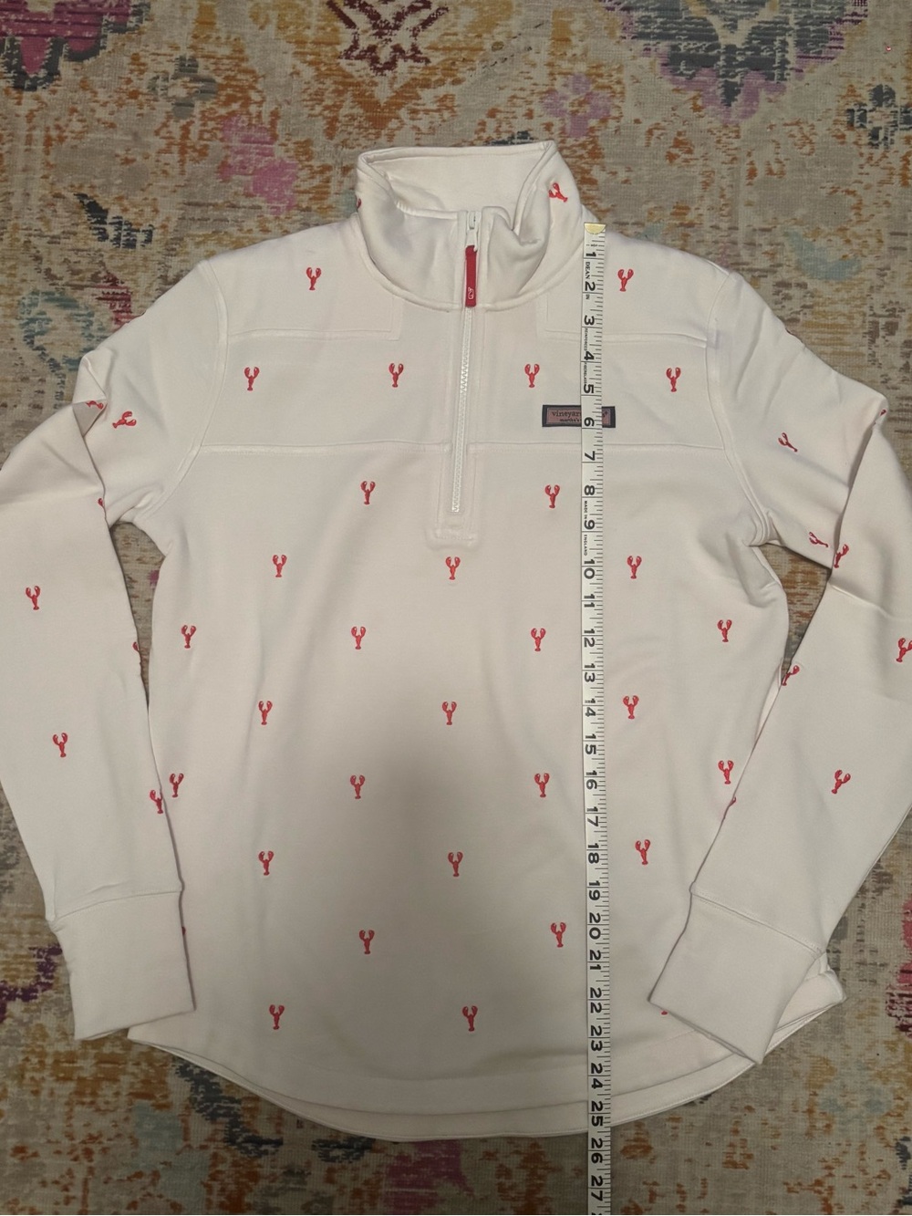 Vineyard Vines Dreamcloth Quarter Zip Pullover with lobster embroidery - Picture 4 of 10